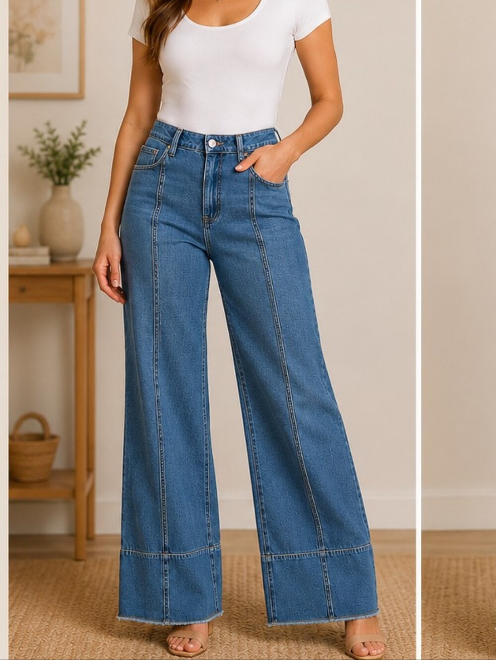 Time and Tru Wide Leg Jeans – Size 2 – New With Tags - Picture 1 of 12